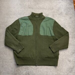 Southern Proper Full Zip Wool Sweater Shooting Hunting Jacket Army Green Men’s
